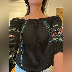 Off the Shoulder decorated top